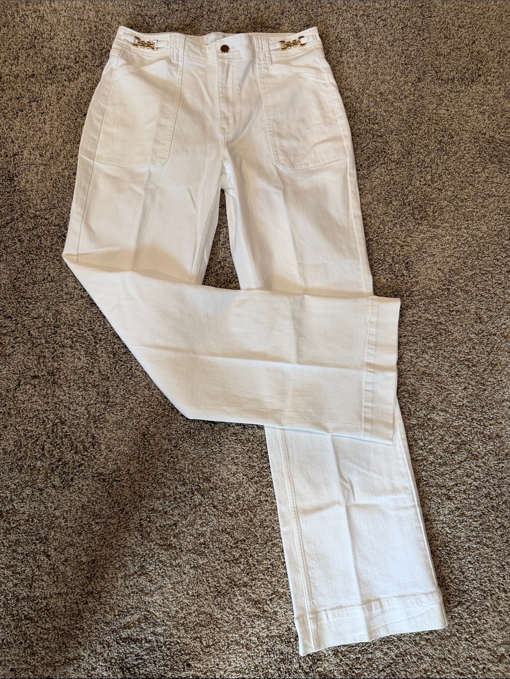 White House Black Market White High Waist Trouser Jeans -10
